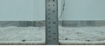 The Rug Decor Area Rug Ivory, Silver and Charcoal Modern Geometrical Puzzle Design hand knotted Custom Made wool Area Rug Ivory, Silver and Charcoal Modern Geometrical Puzzle Design hand knotted Custom Made wool Area Rug