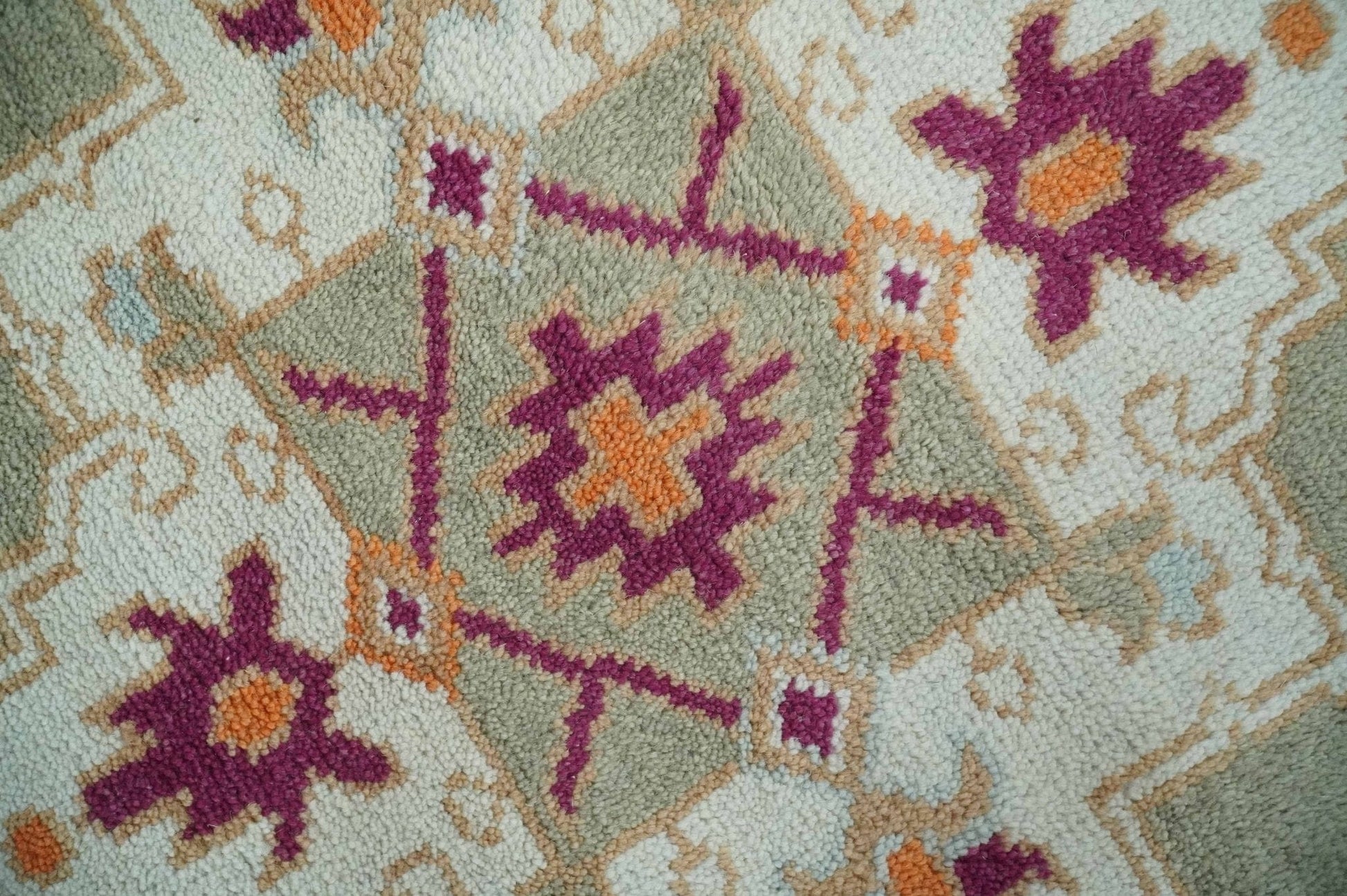 The Rug Decor Area Rug Light Green, Ivory and Maroon Traditional Hand knotted Custom Made wool Area Rug Light Green, Ivory and Maroon Traditional Hand knotted Custom Made wool Area Rug