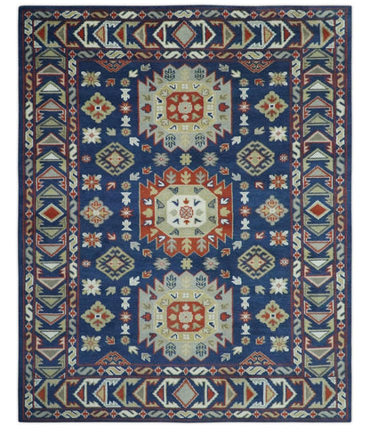 The Rug Decor Area Rug 8x10 Red, Brown and Olive Traditional Hand knotted Custom Made Wool Area Rug Red, Brown and Olive Traditional Hand knotted Custom Made Wool Area Rug