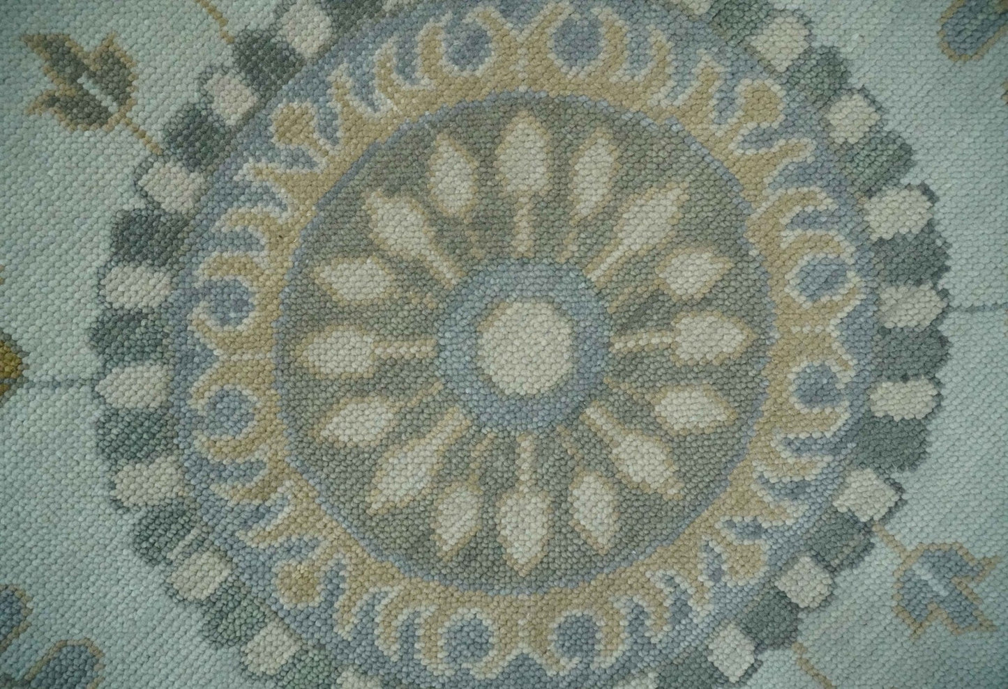 The Rug Decor Area Rug Silver, Olive and Gray Floral Herati Medallion Hand knotted Custom Made wool Area Rug Silver, Olive and Gray Floral Herati Medallion Hand knotted Custom Made wool Area Rug
