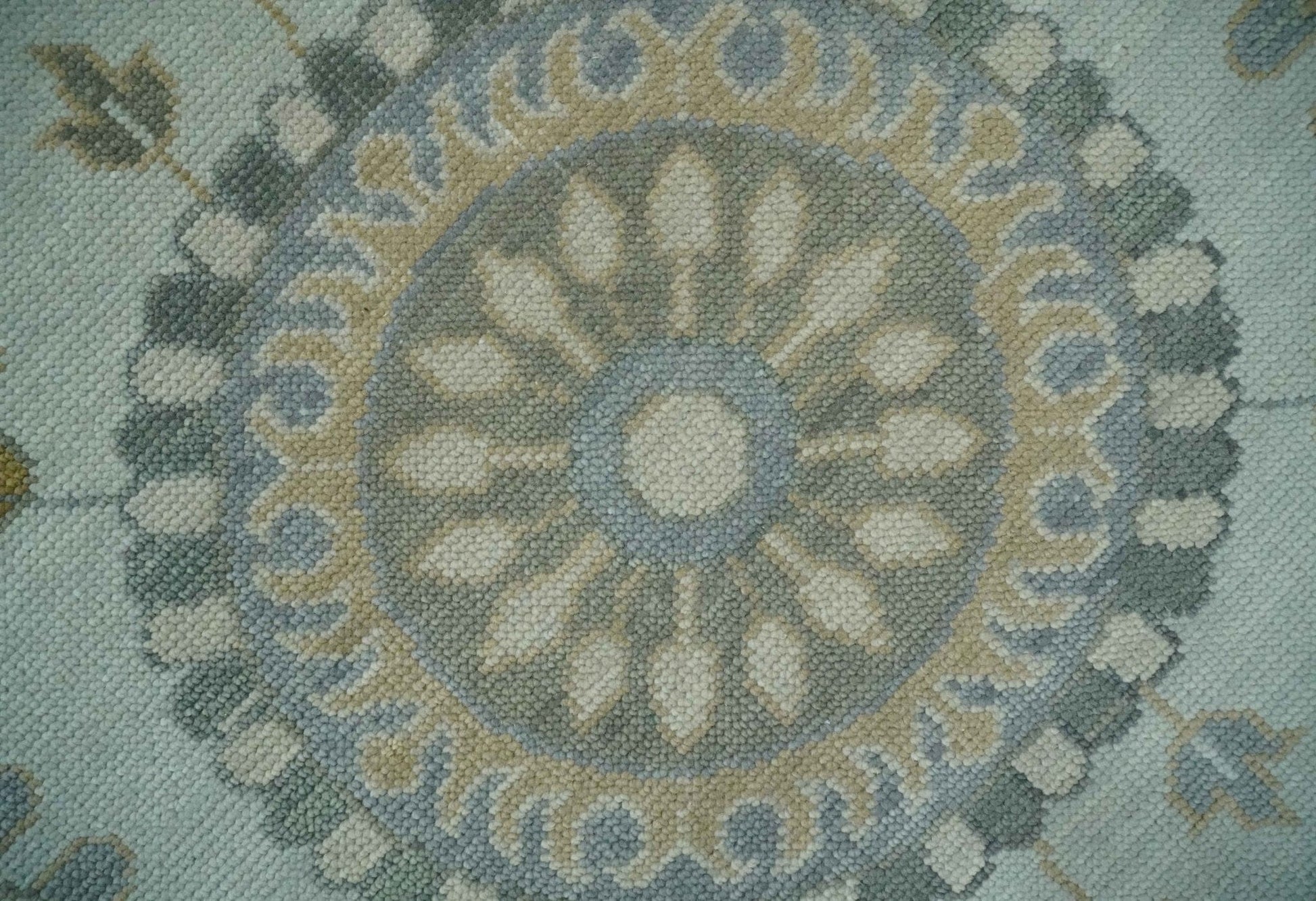 The Rug Decor Area Rug Silver, Olive and Gray Floral Herati Medallion Hand knotted Custom Made wool Area Rug Silver, Olive and Gray Floral Herati Medallion Hand knotted Custom Made wool Area Rug