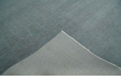 The Rug Decor Area Rug Solid Gray Hand knotted Modern look Custom Made wool Area Rug Solid Gray Hand knotted Modern look Custom Made wool Area Rug