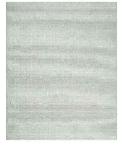 The Rug Decor Area Rug 8x10 Solid Ivory Chunky Handwoven Wool Area Rug | Layering Rug Solid Ivory Chunky Handwoven Wool Area Rug | Layering Rug