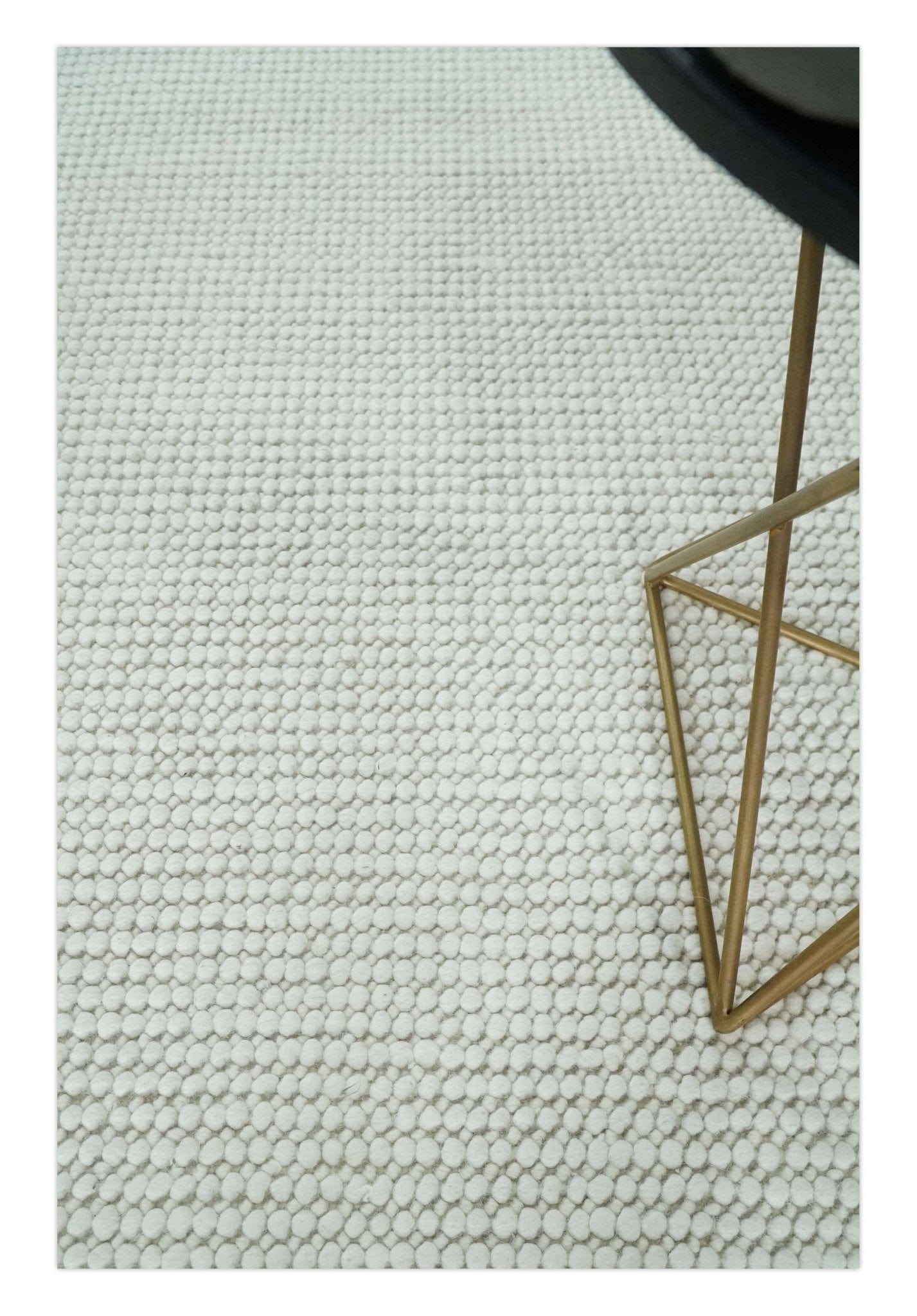 The Rug Decor Area Rug Solid Ivory Chunky Handwoven Wool Area Rug | Layering Rug Solid Ivory Chunky Handwoven Wool Area Rug | Layering Rug