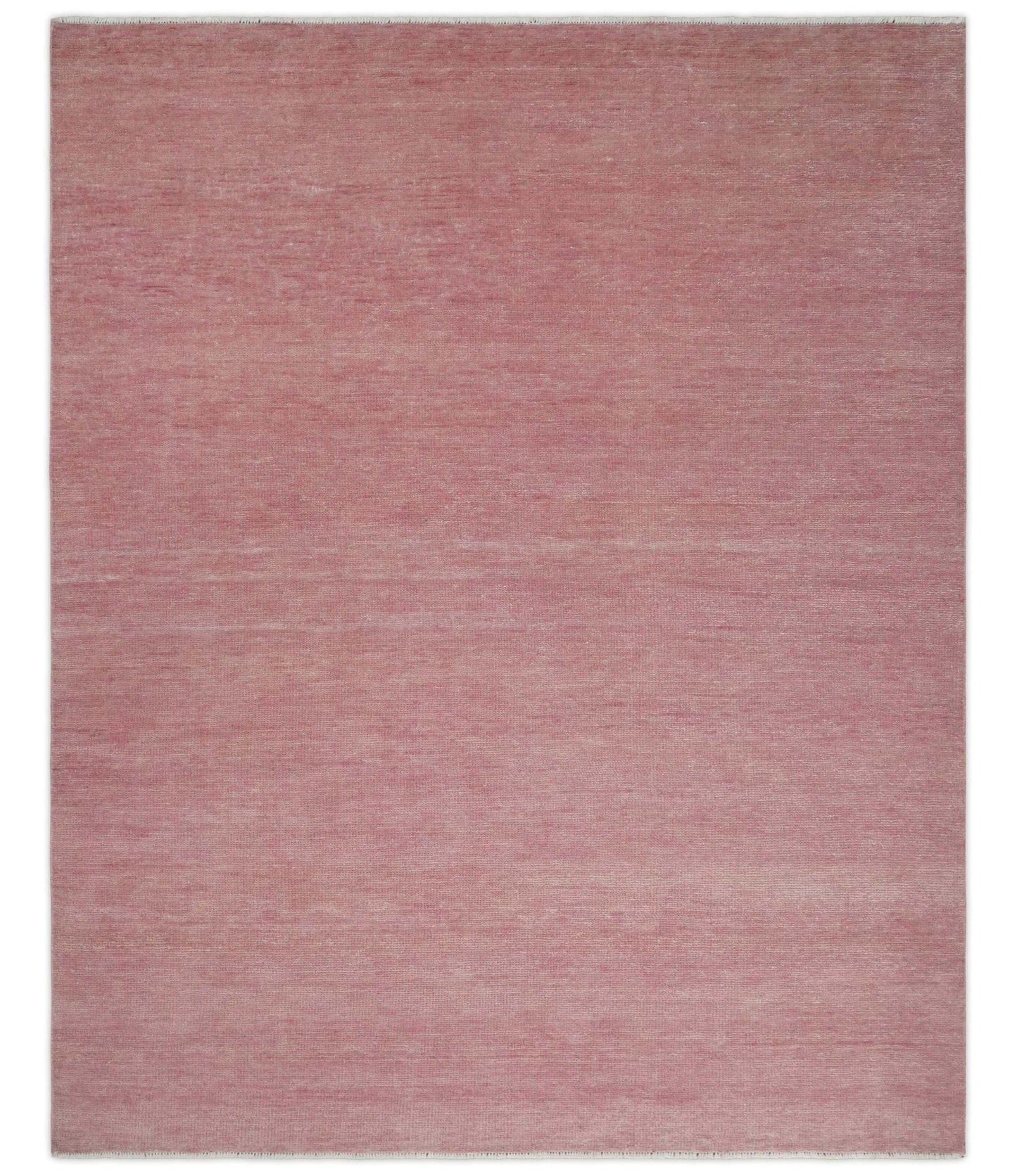 The Rug Decor Area Rug 8x10 Solid Pink Custom Made Modern Contemporary Hand knotted wool Area Rug Solid Pink Custom Made Modern Contemporary Hand knotted wool Area Rug