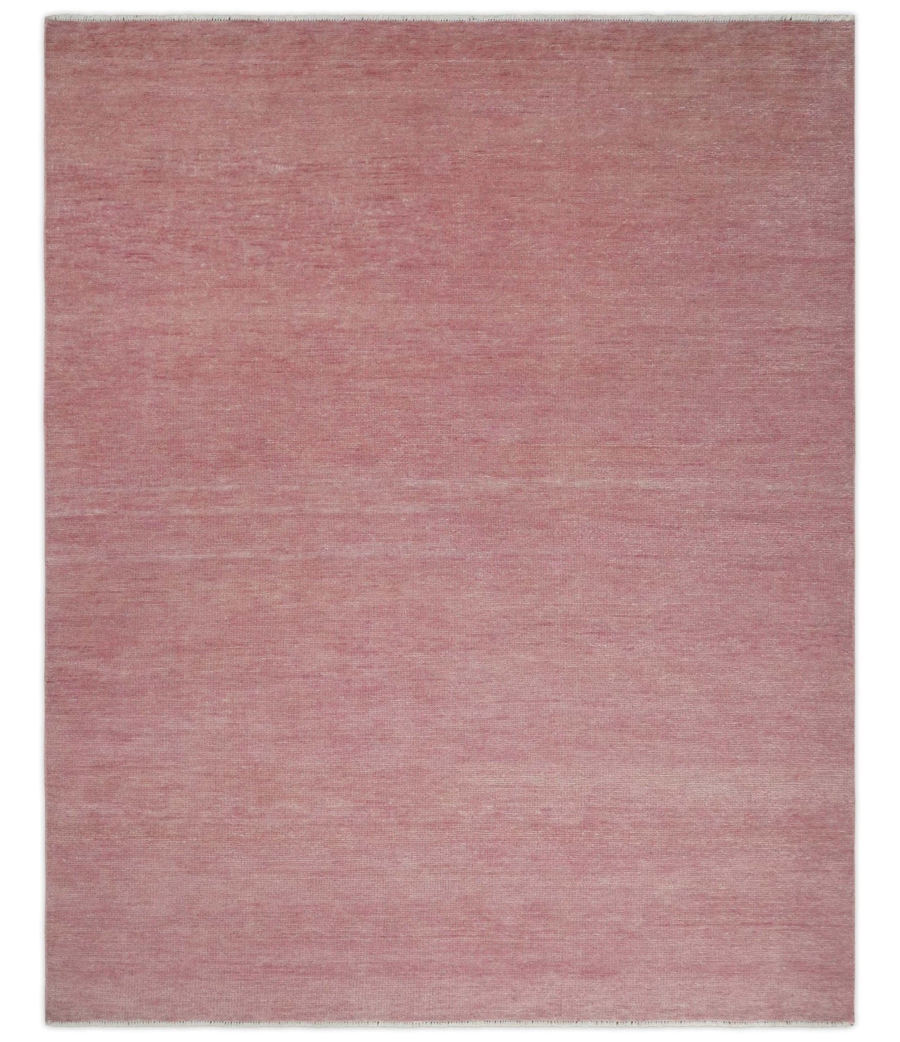 The Rug Decor Area Rug 8x10 Solid Pink Custom Made Modern Contemporary Hand knotted wool Area Rug Solid Pink Custom Made Modern Contemporary Hand knotted wool Area Rug