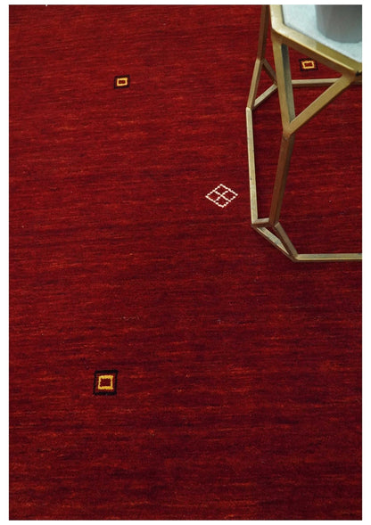 The Rug Decor Area Rug Solid Plain Maroon Geometrical Design Hand loom Custom made wool area Rug Solid Plain Maroon Geometrical Design Hand loom Custom made wool area Rug