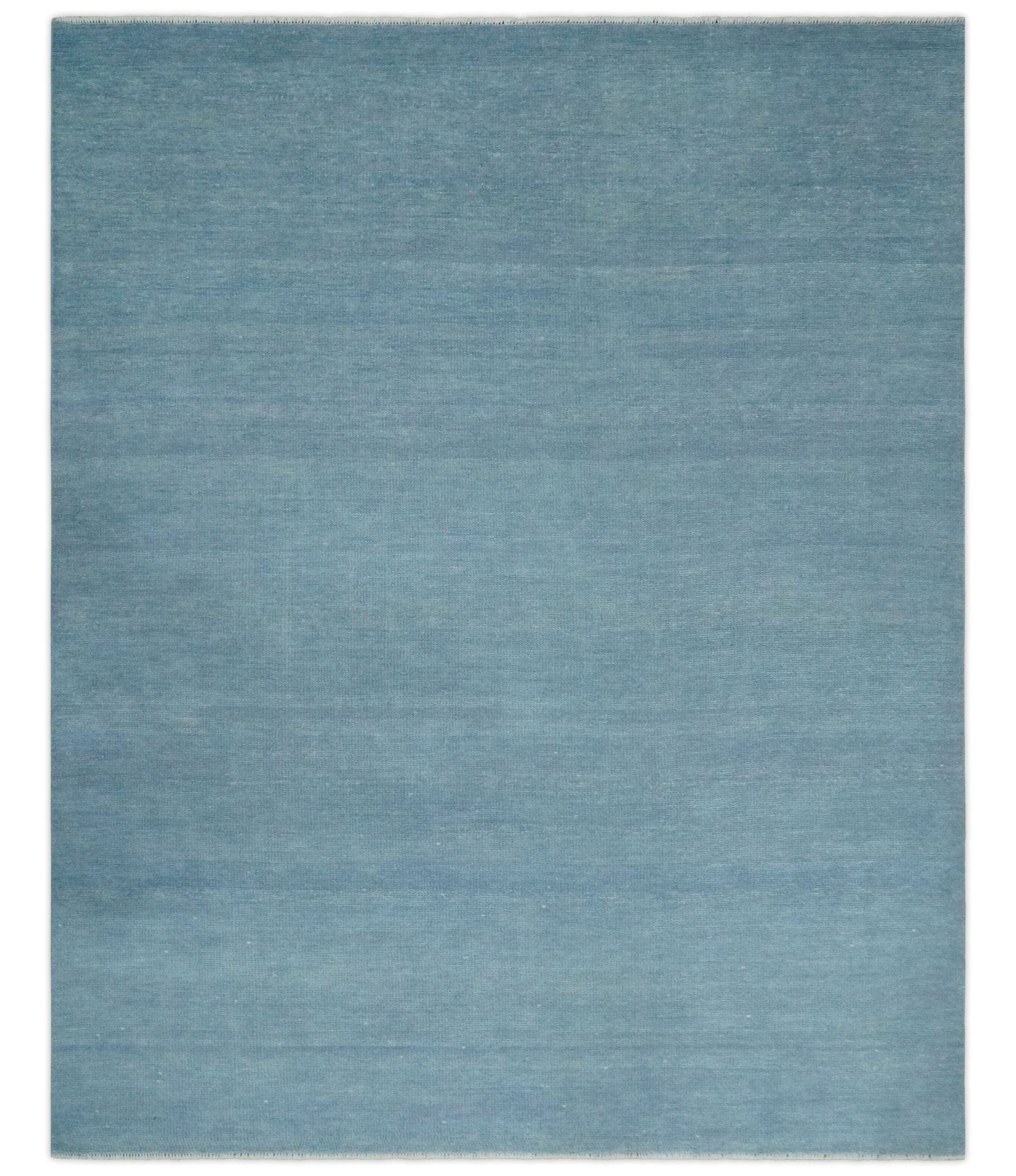 Solid Plane Blue Custom Made Modern Hand knotted wool Area Rug | The ...