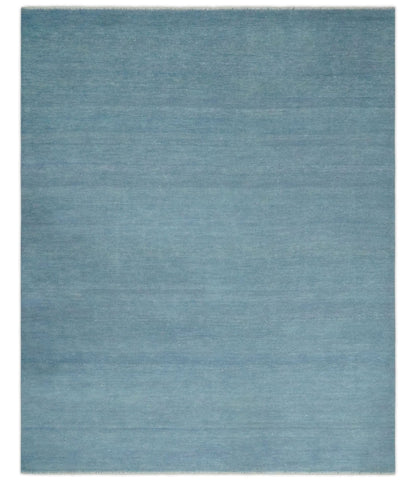 The Rug Decor Area Rug 8x10 Solid Plane Blue Custom Made Modern Hand knotted wool Area Rug Solid Plane Blue Custom Made Modern Hand knotted wool Area Rug