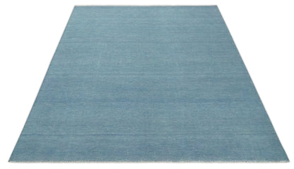 The Rug Decor Area Rug Solid Plane Blue Custom Made Modern Hand knotted wool Area Rug Solid Plane Blue Custom Made Modern Hand knotted wool Area Rug