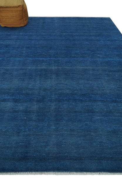The Rug Decor Area Rug Solid Plane Blue Hand knotted Contemporary Custom Made wool Area Rug Solid Plane Blue Hand knotted Contemporary Custom Made wool Area Rug
