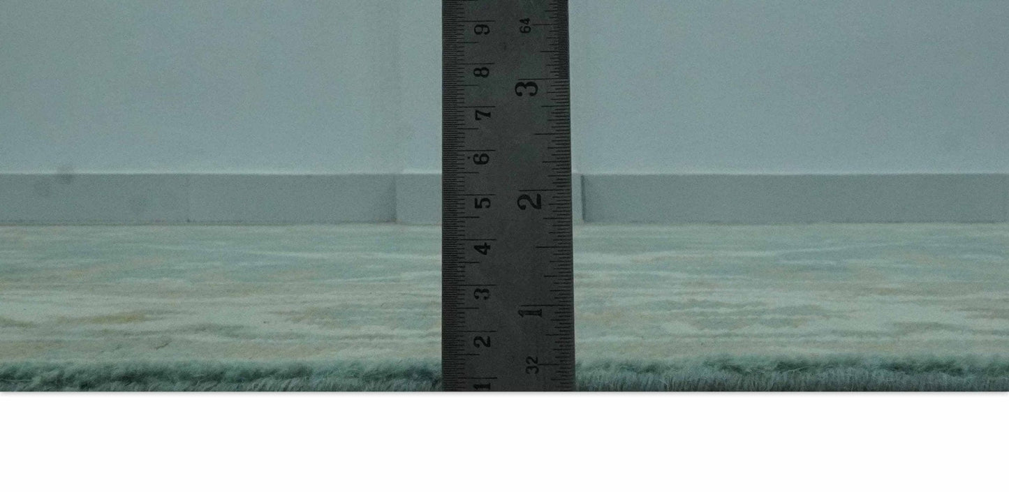 The Rug Decor Area Rug Teal and Ivory Hand Knotted Traditional Oriental Oushak Custom Made wool rug Teal and Ivory Hand Knotted Traditional Oriental Oushak Custom Made wool rug