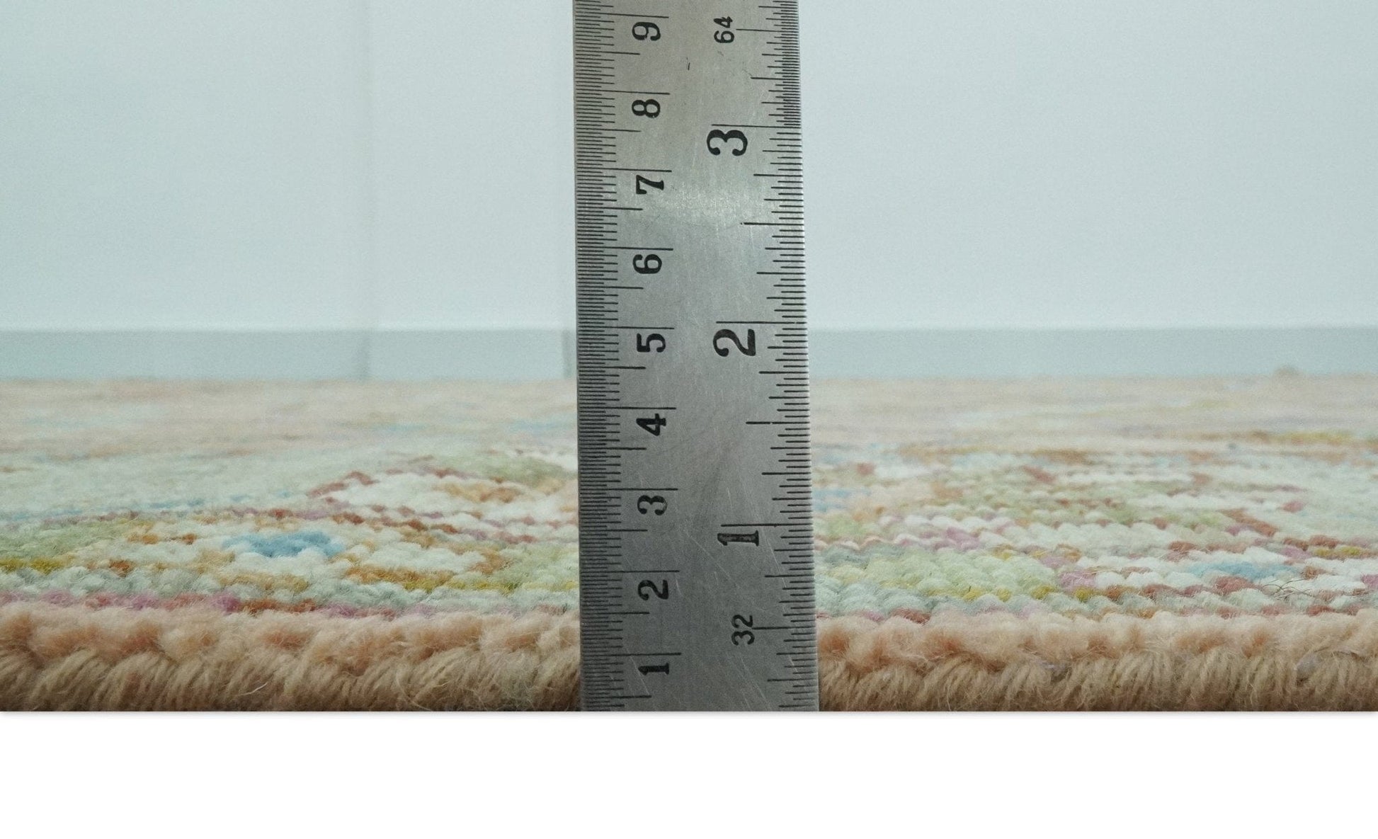 The Rug Decor Area Rug Traditional Floral Peach and Green Hand Knotted Custom Made wool area rug Traditional Floral Peach and Green Hand Knotted Custom Made wool area rug