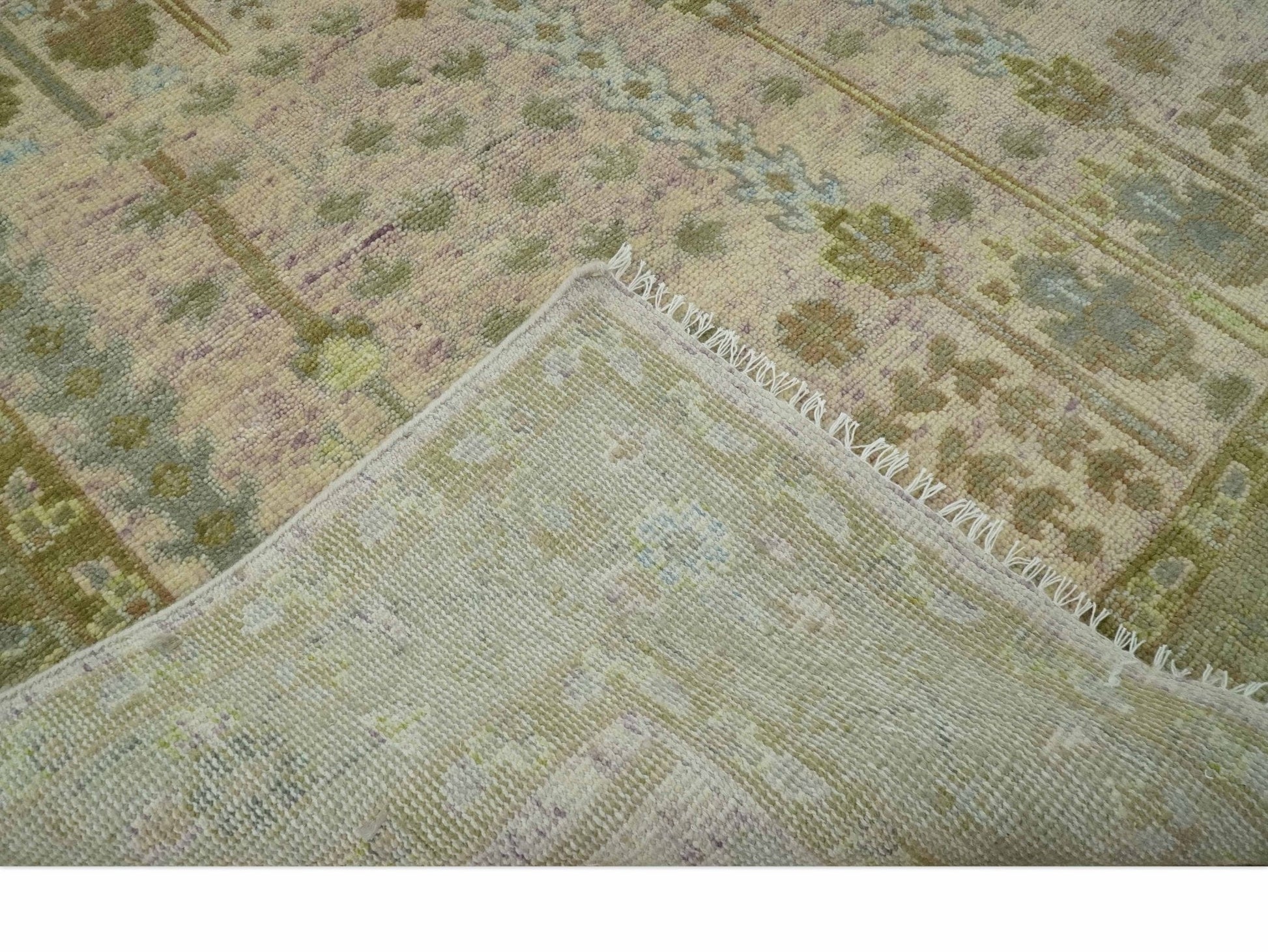 The Rug Decor Area Rug Tree of life Beige, Purple and Olive Hand Knotted Traditional Floral Custom Made wool rug Tree of life Beige, Purple and Olive Hand Knotted Traditional Floral Custom Made wool rug