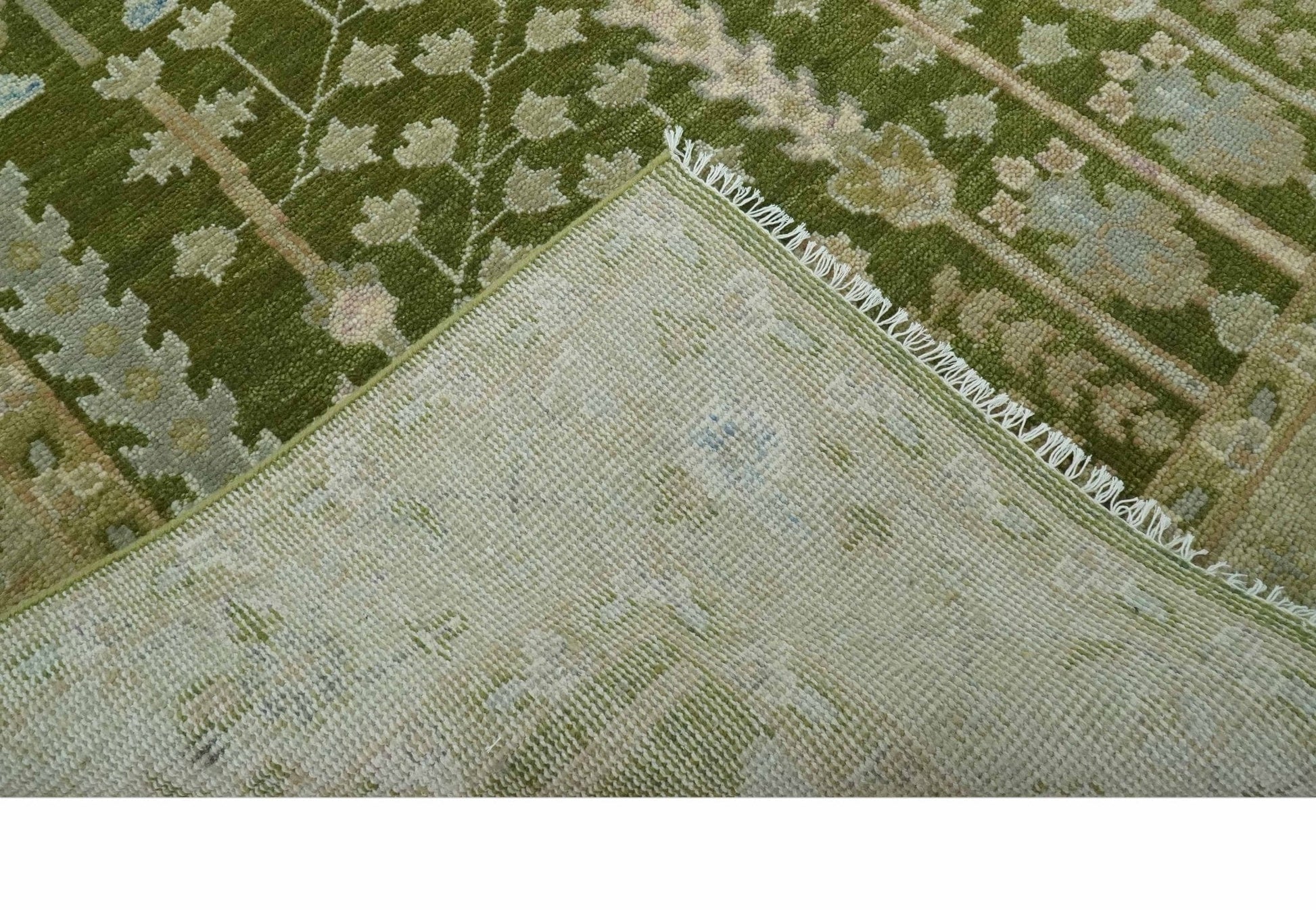 The Rug Decor Area Rug Tree of life Green and Silver Hand Knotted Traditional Floral Custom Made wool rug Tree of life Green and Silver Hand Knotted Traditional Floral Custom Made wool rug