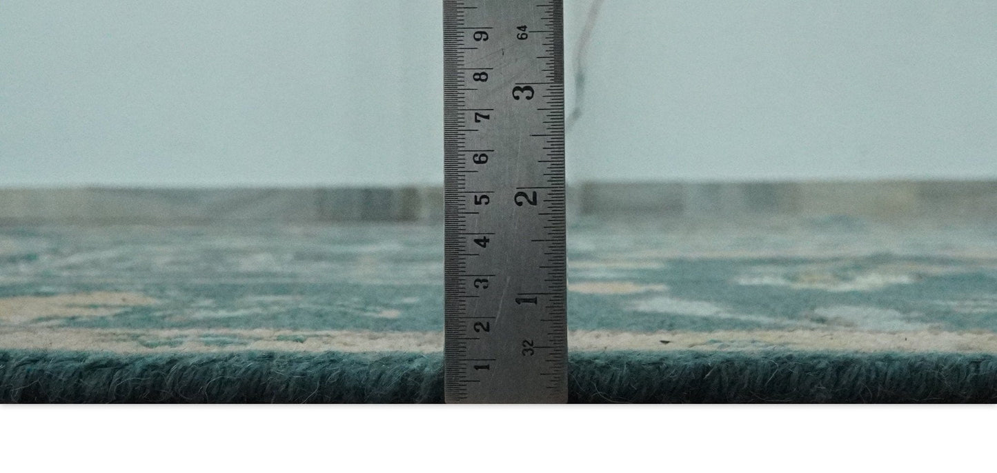 The Rug Decor Area Rug Tree of life Teal, Peach and Olive Hand Knotted Traditional Oushak Custom Made wool area Rug Tree of life Teal, Peach and Olive Hand Knotted Traditional Oushak Custom Made wool area Rug