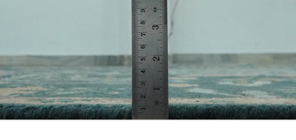 The Rug Decor Area Rug Tree of life Teal, Peach and Olive Hand Knotted Traditional Oushak Custom Made wool area Rug Tree of life Teal, Peach and Olive Hand Knotted Traditional Oushak Custom Made wool area Rug