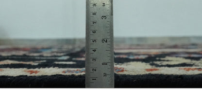 The Rug Decor Area Rug Tree of life Vibrant colorful Black, Beige, Peach and Blue Hand Knotted Traditional Oushak Custom Made wool area Rug Tree of life Vibrant colorful Black, Beige, Peach and Blue Hand Knotted Traditional Oushak Custom Made wool area Rug