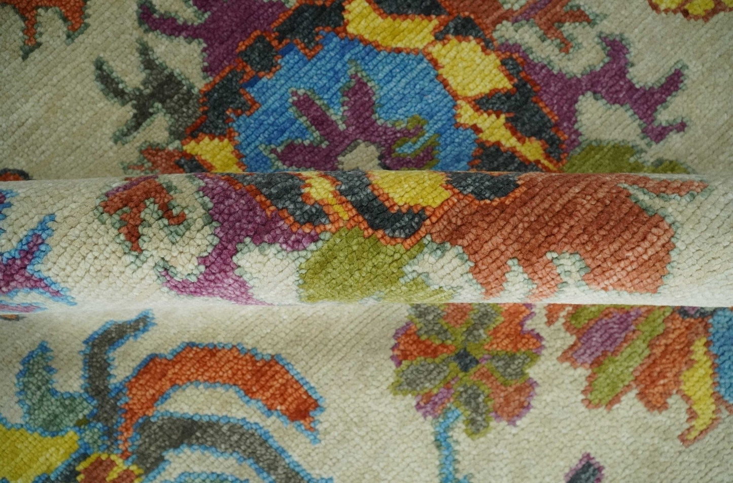 The Rug Decor Area Rug Vibrant Colorful Beige and Rust Traditional Oushak Custom Made wool Area Rug Vibrant Colorful Beige and Rust Traditional Oushak Custom Made wool Area Rug