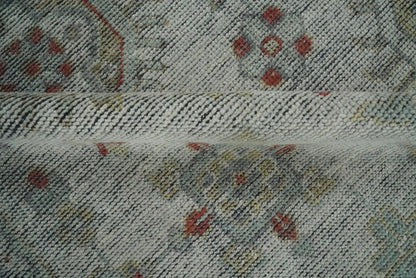 The Rug Decor Area Rug Vintage Distressed Hand Knotted Serapi Silver and Rust Traditional Antique Custom Made Area Rug Vintage Distressed Hand Knotted Serapi Silver and Rust Traditional Antique Custom Made Area Rug