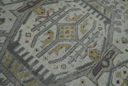 The Rug Decor Area Rug Vintage Distressed Turkish Hand Knotted Serapi Silver, Gray and Olive Traditional Custom Made wool Area Rug Vintage Distressed Turkish Hand Knotted Serapi Silver, Gray and Olive Traditional Custom Made wool Area Rug