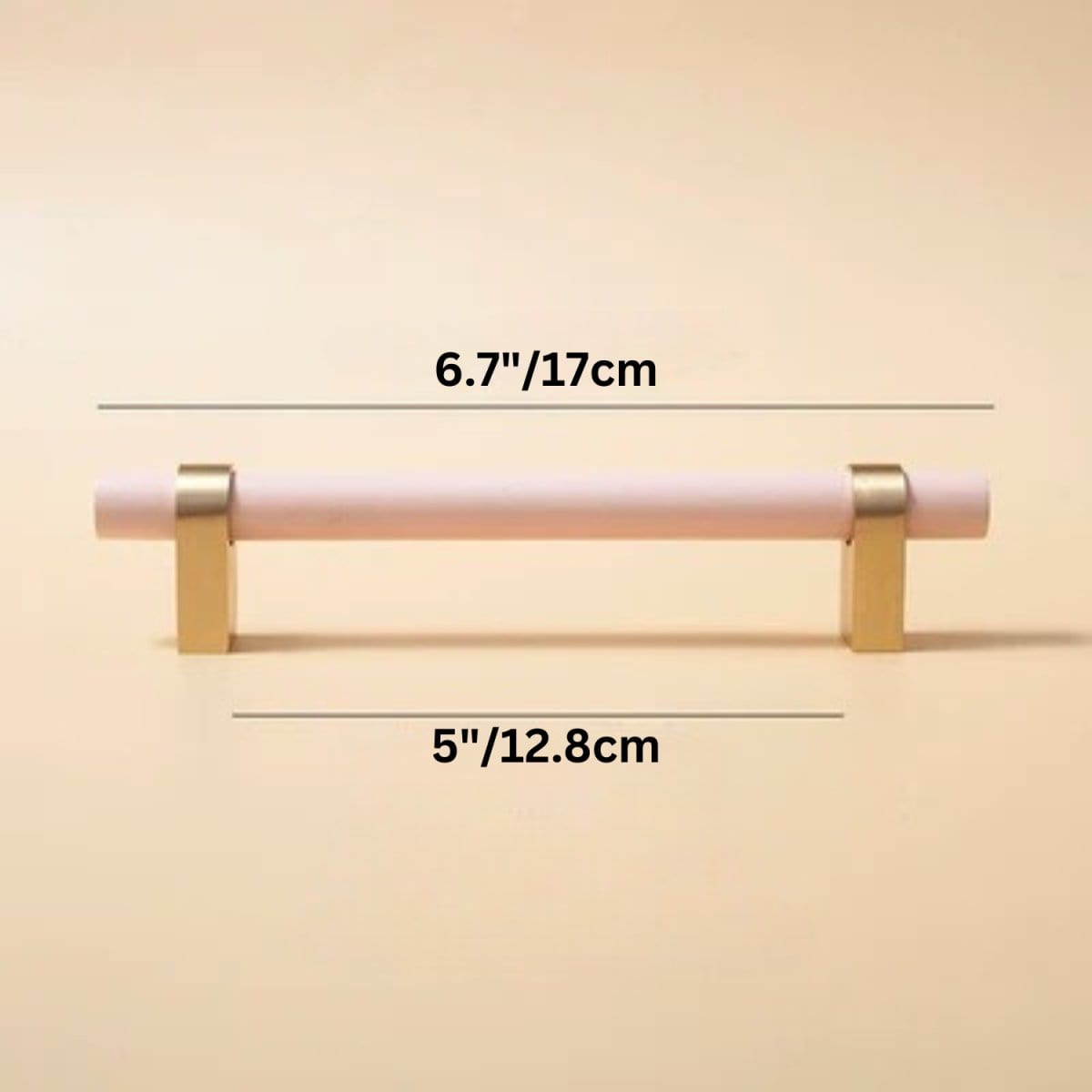 Residence Supply Hole to Hole: 5" / 12.8cm / Pink Argan Knob & Pull Bar