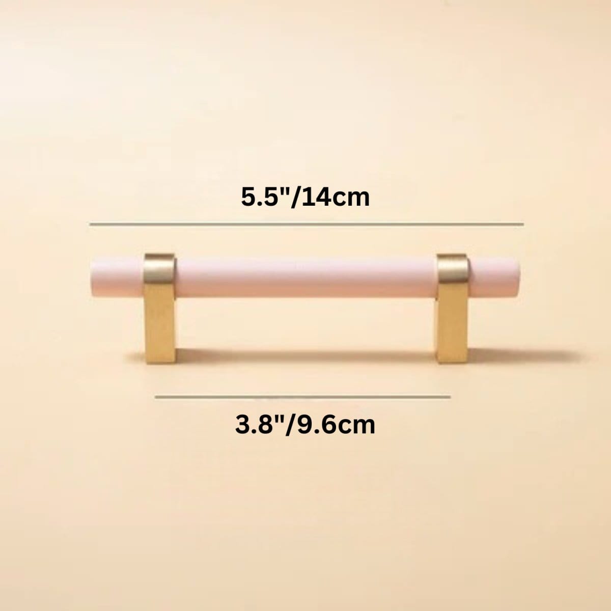 Residence Supply Hole to Hole: 3.8" / 9.6cm / Pink Argan Knob & Pull Bar