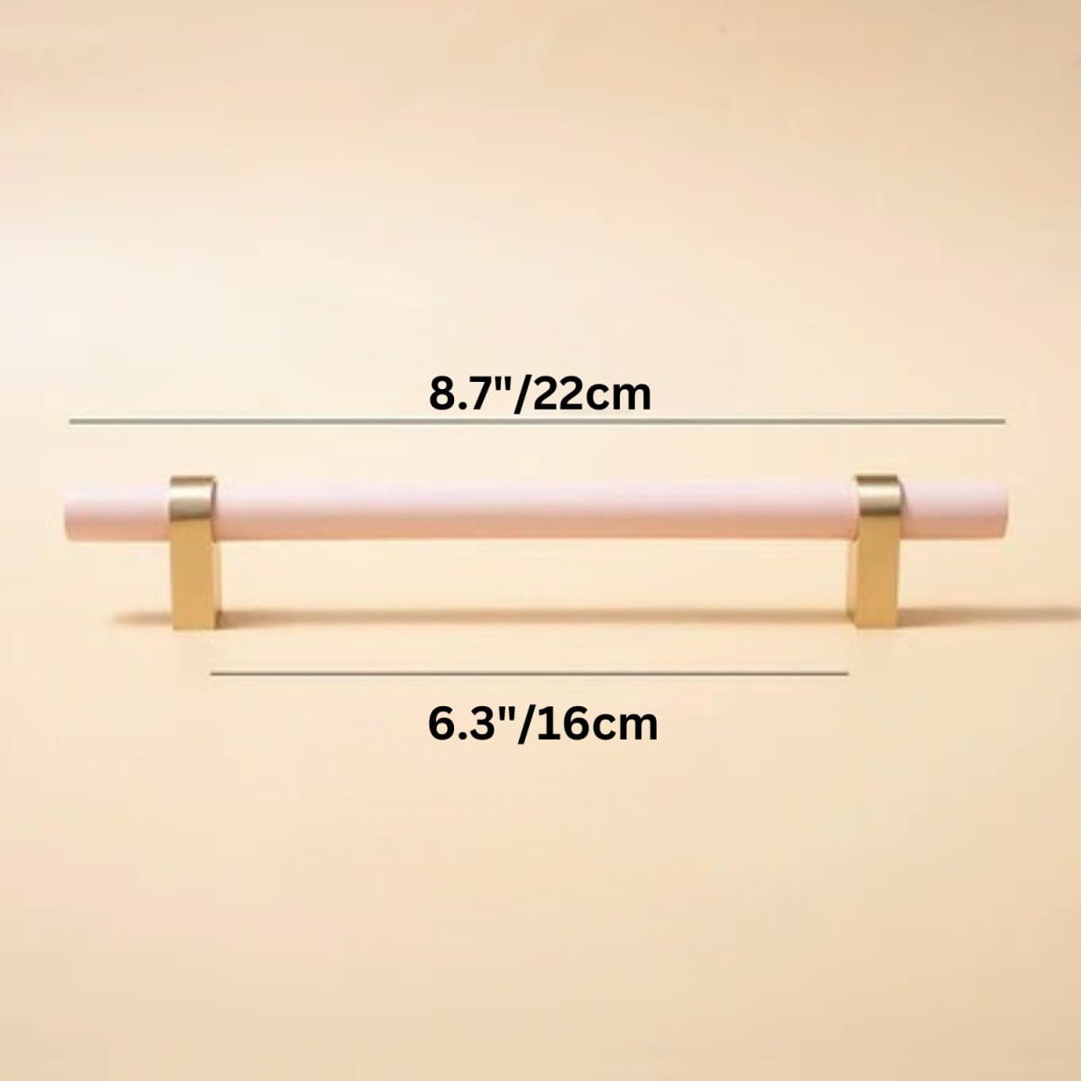 Residence Supply Hole to Hole: 6.3" / 16cm / Pink Argan Knob & Pull Bar