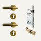 Residence Supply 2.2" x 5.3" / 5.5 x 13.5cm / With Thumb Lock / Antique Brass Asper Handle and Lock