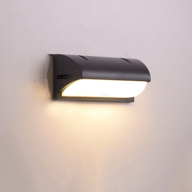 Residence Supply C - No Sensor - 10.2" x 4.9" / 26cm x 12.5cm / 18W - Warm White (3000K) Aster Outdoor Wall Lamp