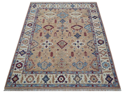 Astra Custom Made Turkish Peach Hand knotted Wool Rug.