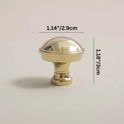 Residence Supply Knob: 1.14" x 1.18" / 2.9 x 3cm / Bright Golden Aurik Knob & Pull Bar