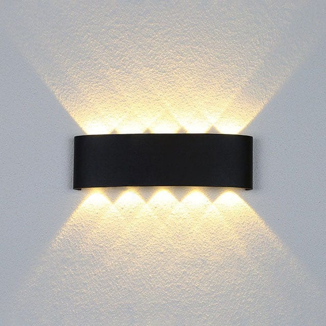 Residence Supply Black - 10.6" x 3.1" x 1.6" / 27cm x 8cm x 4cm - 10W / Warm White (2700-3500K) Avivah Outdoor Wall Lamp