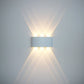Residence Supply White - 6.6" x 3.1" x 1.6" / 16.8cm x 8cm x 4cm - 6W / Warm White (2700-3500K) Avivah Outdoor Wall Lamp