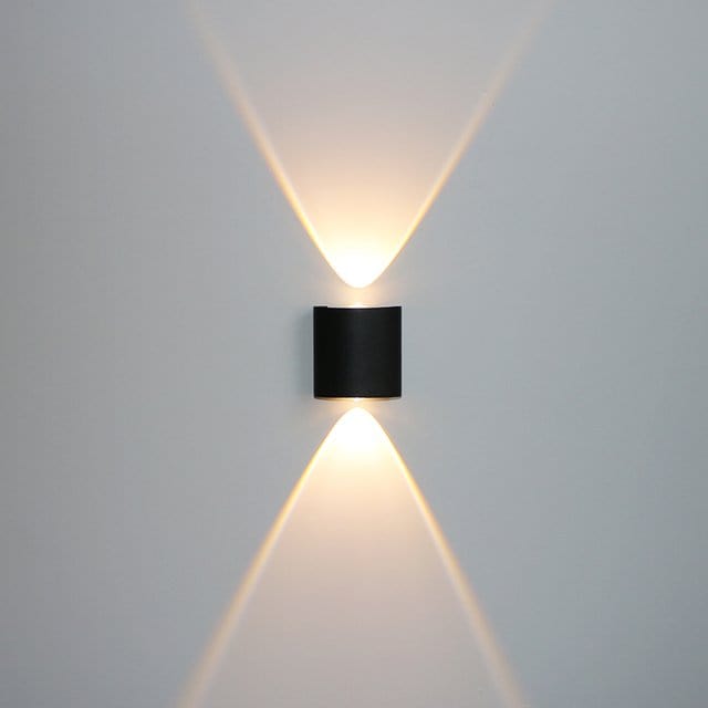 Residence Supply Black - 2.2" x 3" x 1.3" / 5.6cm x 7.7cm x 3.4cm - 2W / Warm White (2700-3500K) Avivah Outdoor Wall Lamp