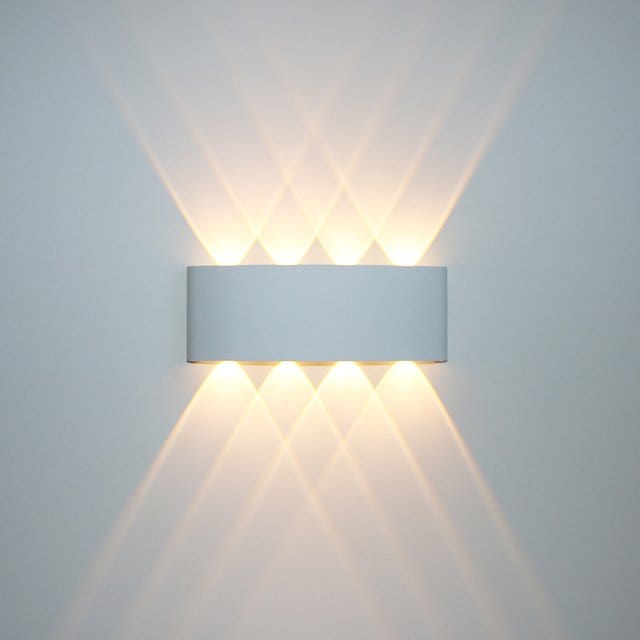 Residence Supply White - 8.6" x 3.1" x 1.6" / 21.9cm x 8cm x 4cm - 8W / Warm White (2700-3500K) Avivah Outdoor Wall Lamp