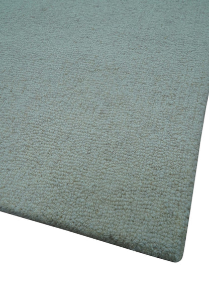 Azure Custom Made Geometrical Charcoal And Gray Hand Tufted Wool  Rug.