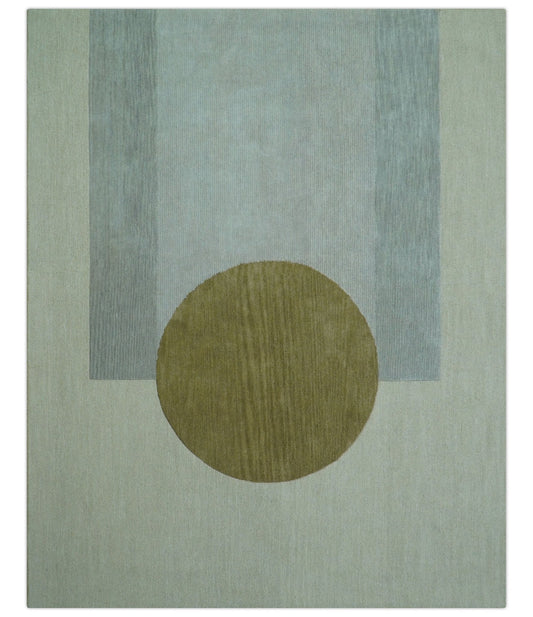 Azure Custom Made Modern Design Beige And Gray Hand Tufted Wool Rug.