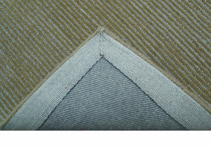 Azure Custom Made Modern Design Gray and Brown Hand Tufted Wool Rug.