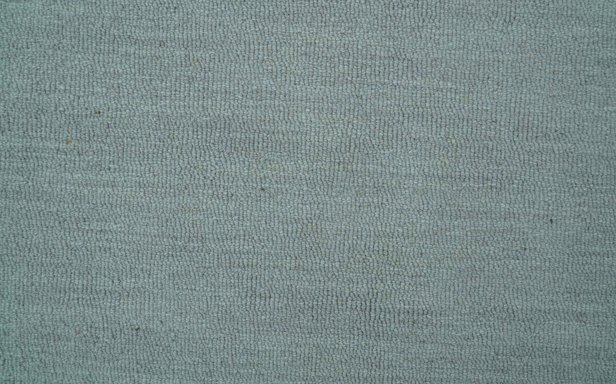 Azure Custom Made Modern Design Gray and Brown Hand Tufted Wool Rug.