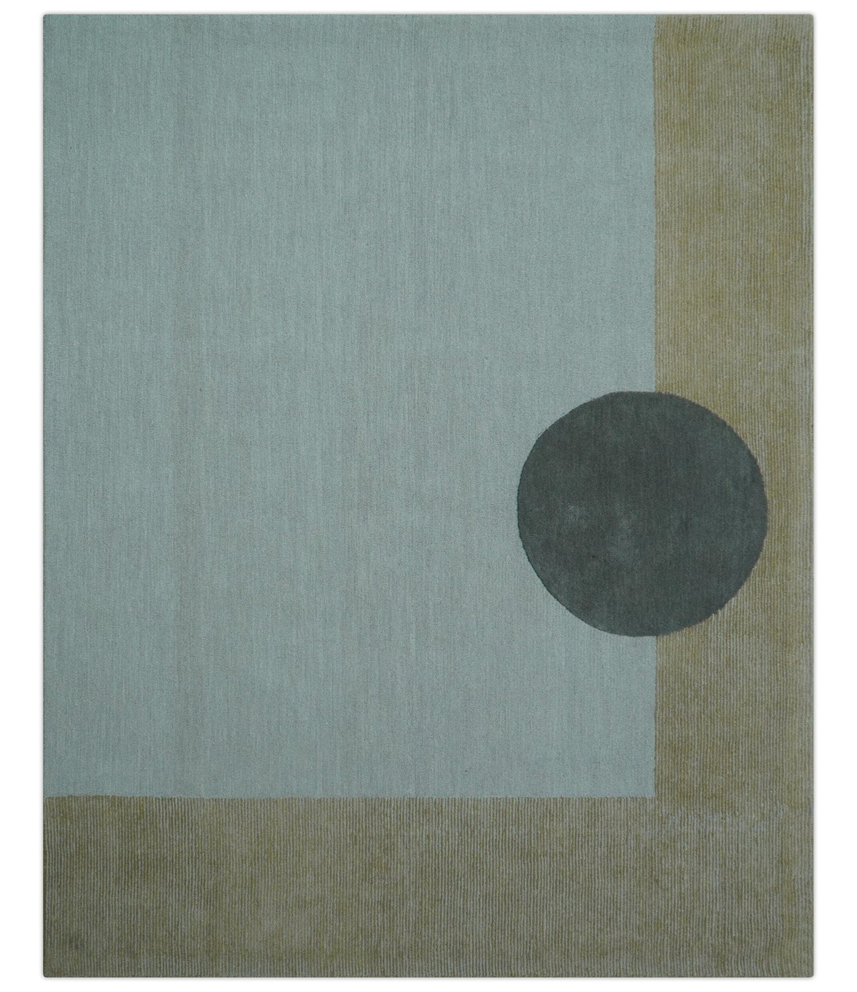 Azure Custom Made Modern Design Gray and Brown Hand Tufted Wool Rug.