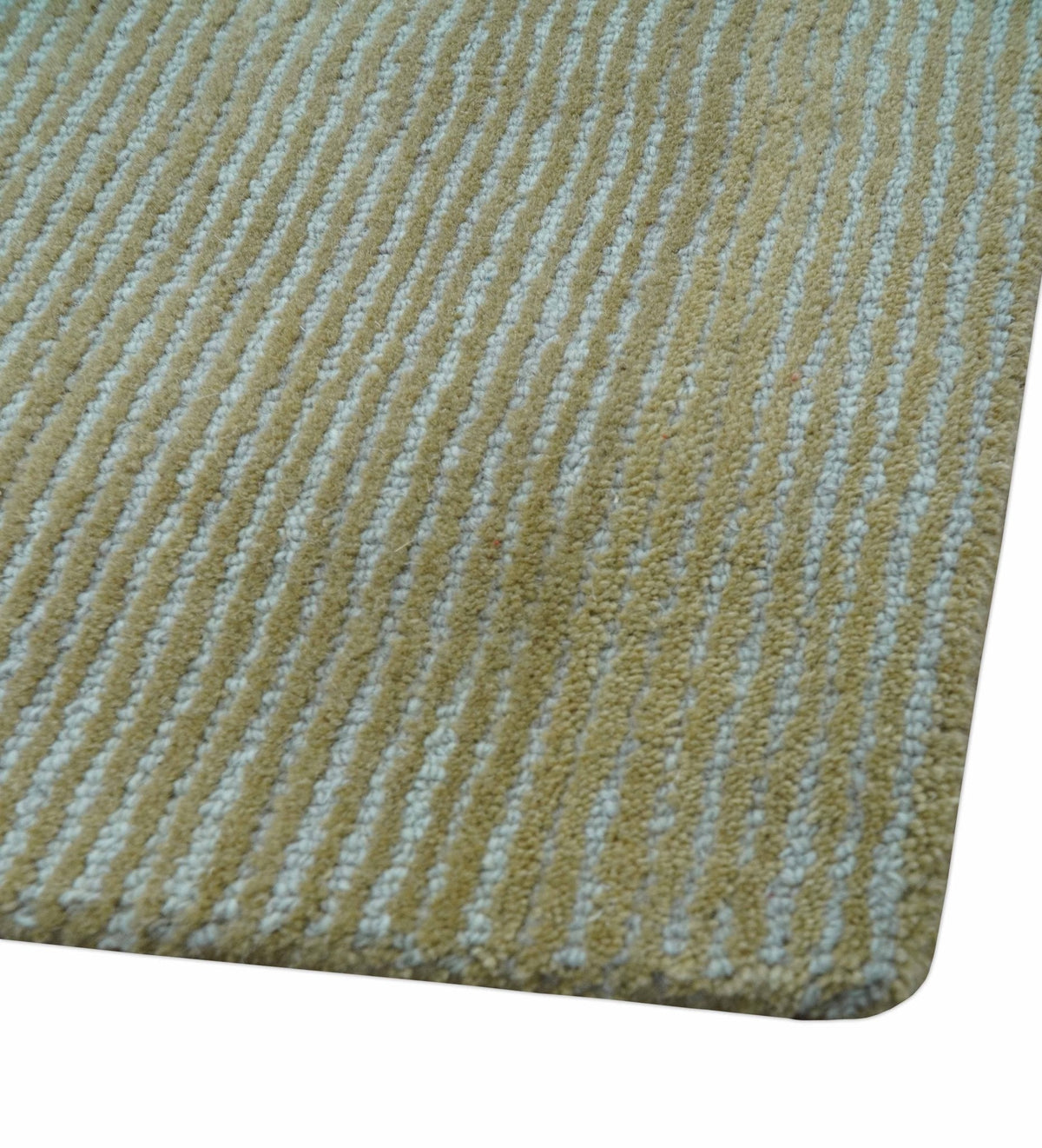 Azure Custom Made Modern Design Gray and Brown Hand Tufted Wool Rug.