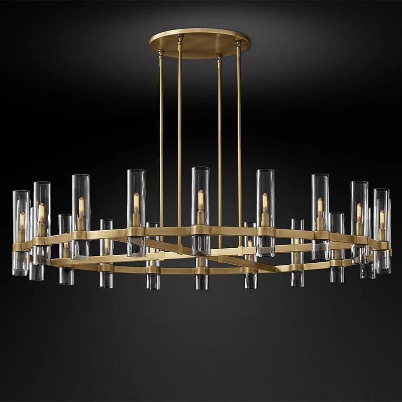 Residence Supply 11.8"x57.5" /30*146cm 500W / Lacquered Brass Bahir Candela Chandelier
