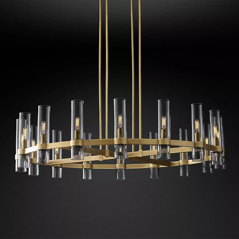 Residence Supply 11.8"x45.7" /30*116cm 400W / Lacquered Brass Bahir Candela Chandelier
