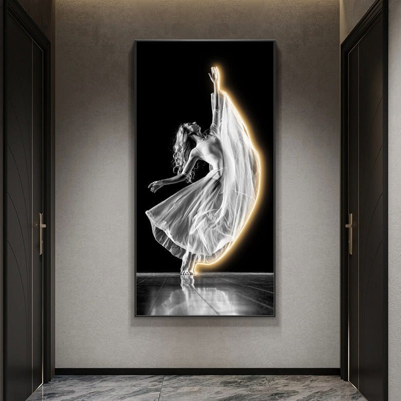 Residence Supply Starry Sky / Small - 20" x 39" / 50 x 100cm / Black Frame Ballet Lines Illuminated Art
