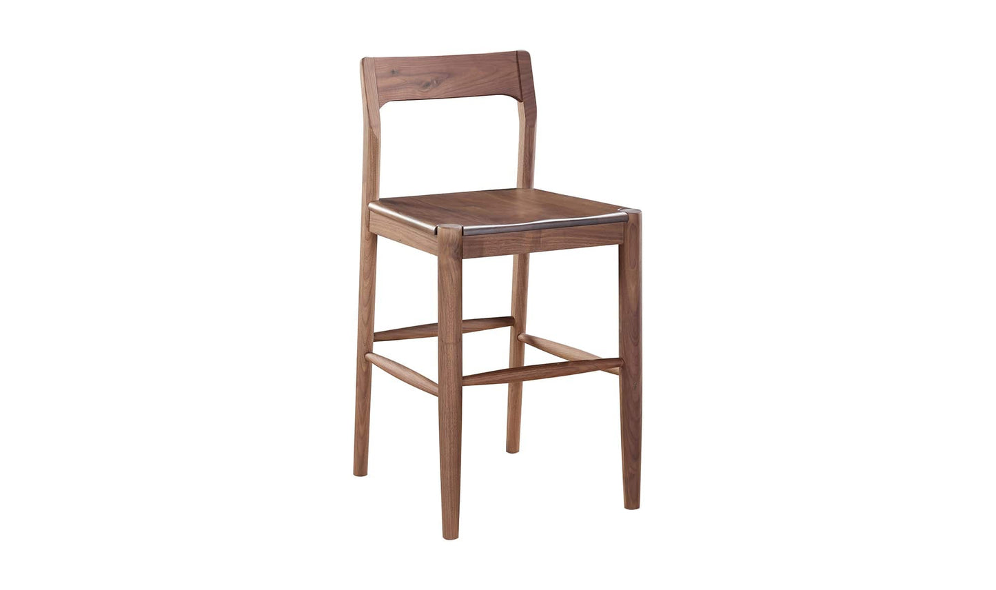 Moe's Home Collection Bar stool OWING COUNTER STOOL WALNUT OWING COUNTER STOOL WALNUT