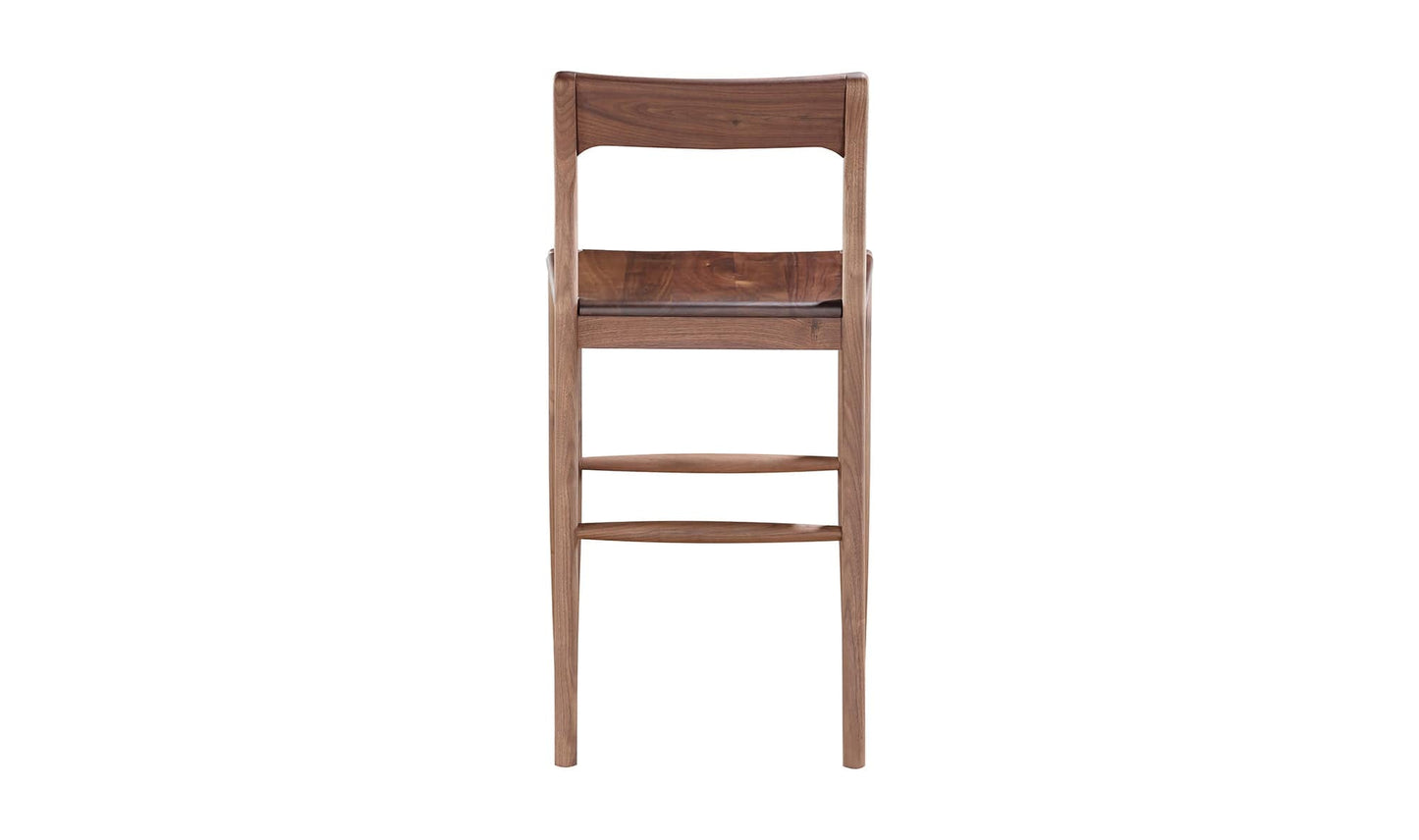 Moe's Home Collection Bar stool OWING COUNTER STOOL WALNUT OWING COUNTER STOOL WALNUT