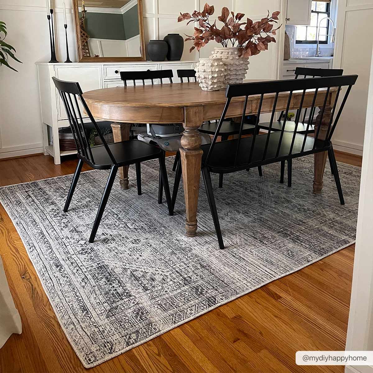 Barny Gray Blue Washable Rug - Clearance.