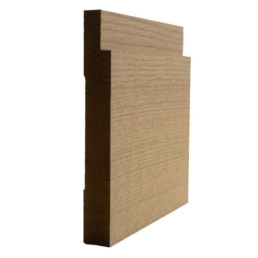 NewMouldings Baseboard Red Oak / 94 inches EWBB18 Notched 5-1/4 inch Tall Baseboard Moulding EWBB18 Notched 5-1/4 inch Tall Baseboard Moulding
