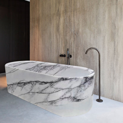 Villohome | Online Flooring Shop Bathtubs Marble / (W)32" (L)73" (H)24" / Polished New York Marble Bathtub Hand-carved from Solid Marble Block (W)32" (L)73" (H)24" New York Marble Bathtub Hand-carved from Solid Marble Block (W)32" (L)73" (H)24"